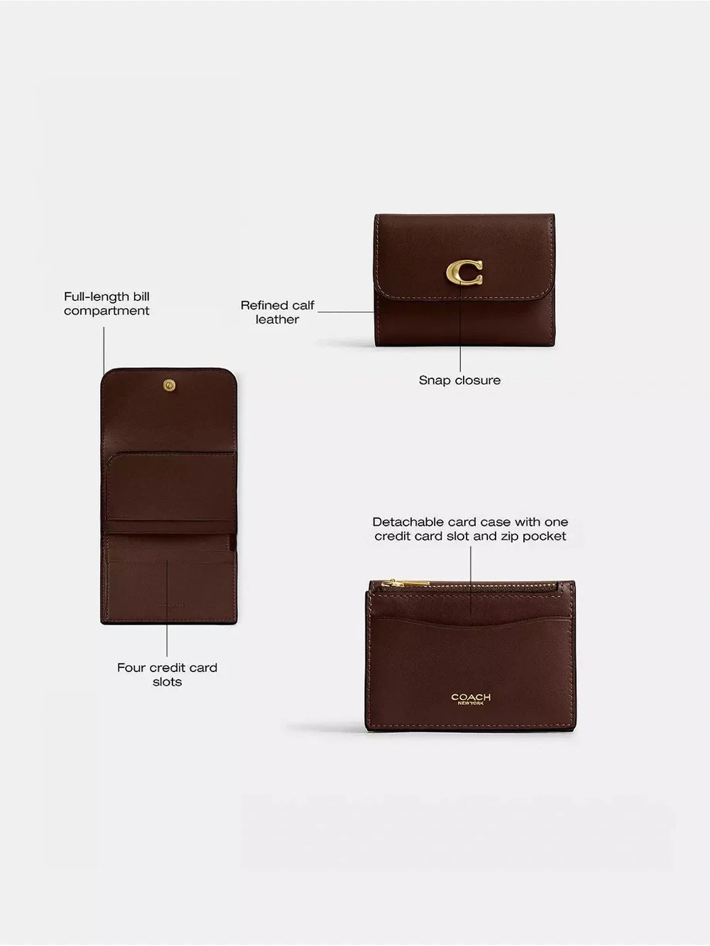 Coach Essential Card Holder - Maple